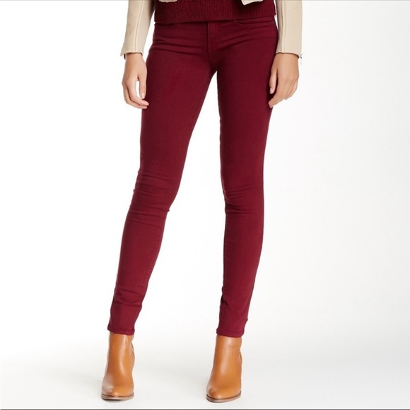 Vince Denim - Vince Brick Red Faded Women’s Skinny Jeans Pants
